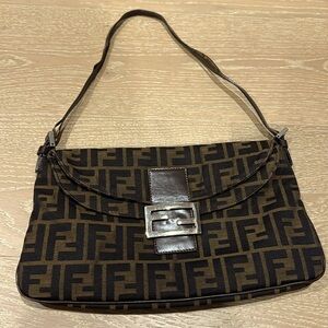 Authentic Fendi Baguette Bag Zucca Canvas USED
